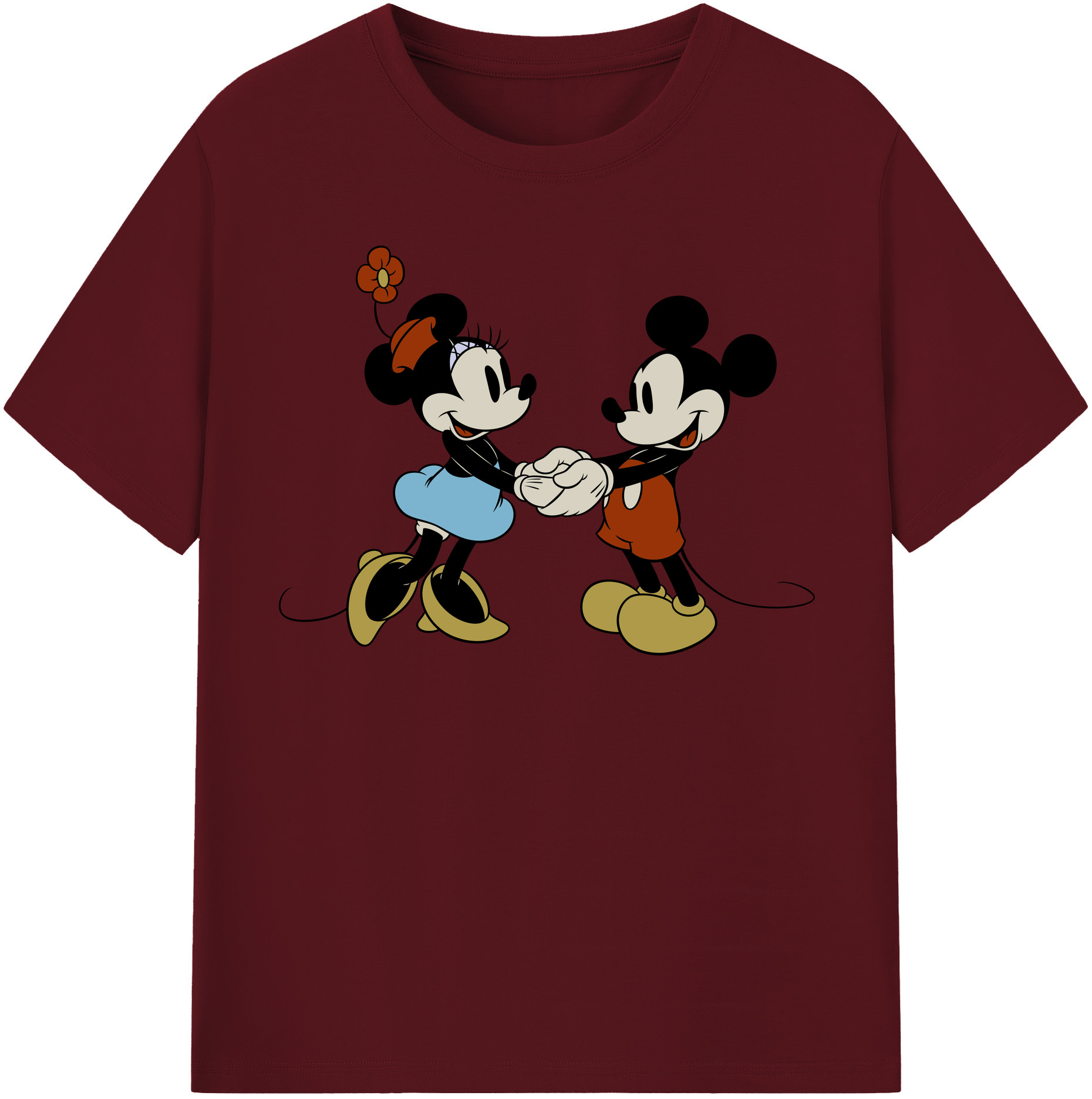 （画像用） ミッキーマウス Mickey Mouse 綿100％半袖Tシャツ（フロントプリント）